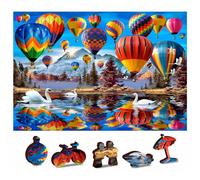 WOODEN CITY Puzzle en bois Quiet Travel 2in1, 600 pièces ECO