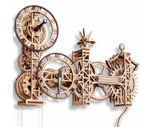 WOODEN.CITY Puzzle Steampunk 3D en Bois pour Adulte avec Horloge Murale - Modèles à Monter Soi-Même, Puzzle Adulte, Construction et Modélisme - Idéal Cadeau pour Homme et Mari