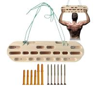 Wooden Climbing Fingerboard 55x15x4.5cm - Portable Hangboard For Wall Training 200kg Load - Grip Strengthener & Forearm Exerciser For Mountaineers - Pull Up Bar