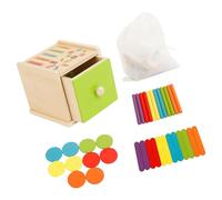 Wooden Coin Box Color Sorting Shape Matching Educational Toy Promoting Kids Math Logical and Fine Motor Skill Exercise Wooden Coin Box Education Toy