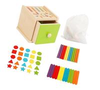 Wooden Coin Box Color Sorting Shape Matching Educational Toy Promoting Kids Math Logical and Fine Motor Skill Exercise Wooden Coin Box Education Toy