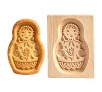 Wooden Cookie Mold - 3D Carved Stamp | DIY Baking Cutter | Handmade Embossing Shortbread Press, Reusable Wooden Decorating Tool, Shortcrust Pastry & Gingerbread Mould