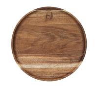 Wooden Decorative Tray - Wood 29.5cm, Round Serving Platter, Waterproof | Sl esign, Rustproof Coffee Plate, Cheese Board Display For Bread, Cakes, Snacks, Fruit, Candles, Living Room