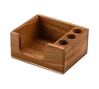 Wooden Desk Memo Pad Storage, 10x9x5cm Sticky Note Holder, Notepad Organizer, Office Accessories, Desktop Stationery, School, Home, Business, Natural Wood