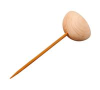 Wooden Desk Receipt Holder - Solid Wood Base Bill Spike & Ticket Fork - Professional Paper Memo Holder for Restaurants, Cafés, Offices & Home - Heavy Duty Receipt Organizer Spike Stick (19x6cm)