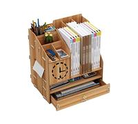 Wooden Desk Storage Organizer Desktop Display Shelf Rack Multipurpose Bookshelf for Office Kitchen