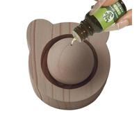 Wooden Diffuser - 3.5x4.5cm Ball Design Quiet Aromatherapy Machine | No Electricity Required Car Diffuser for Home, Bedroom, Bathroom, Office, Desk, Car, Travel