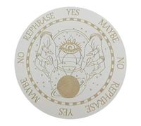 Wooden Divination Board - Round Dowsing Message Altar Decor, Metaphysical Meditation Accessory, Durablee Spiritual Guidance Display Equipment | For Home Ritual Tarot Crystal Healing Witchcraf