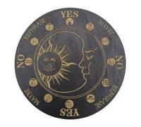 Wooden Divination Board - Round Dowsing Message Altar Decor, Metaphysical Meditation Accessory, Durablee Spiritual Guidance Display Equipment | For Home Ritual Tarot Crystal Healing Witchcraf