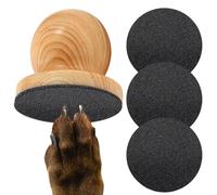 Wooden Dog Nail File, Replaceable Toenail Grinder, 2.36 Inch Handle Manual Grooming Tool, Gentle Smoothing Scratch Board Pad, Cats Puppies Large Breeds, Home Pet Shop Professional Trimming Grinding