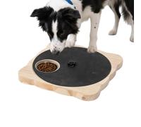 Wooden Dog Nail File - Rotating Interactive Pad, Non-Slip Board, Treat Box | Natural pinewod Construction With Built-In Storage Drawer, Replaceable Abrasive Sandpaper Sheets For Small Medium Large Bree