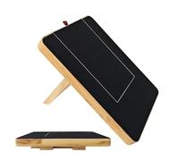 Wooden Dog Paw Nail Care Board, Interactive Grinder Mat, 10.2 inch Vertical Station with Treat Box Build, Nail Scratcher, Natural Wood with Organic Style, Gear for Puppies and Furniture