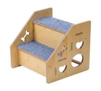 Wooden Dog Stairs for Bed | Non-Slip Step | Cat Stairs | for Bed, Couch, Car, InTimber Step Stool - Puppy Car Entry Ramp, Indoor Couch Bedside Helper | Design Cdoor, Bedside, Older Cat, Puppy