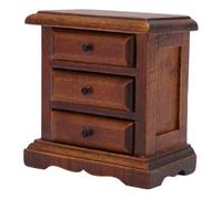 Wooden Dollhouse Night Stand 1:12 Scale 3 Drawer Miniature Bedside Table