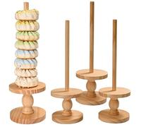 Wooden Donut Display - 4 pièces Holder Stand Tower, Donut Party Supplies for Dessert Wedding Birthday Christmas Shower Table Catering Buffet Home Restaurant Farmhouse Holiday | Farmers Market