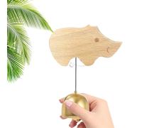 Wooden Door Bell - Animal Design Wind Chime, Decorative Hanging Ornament, Construction, Soft Clear Sound, Suction Cup Mount | Creative Doorbell for Home Atmosphere Decoration Opening