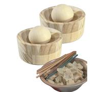 Wooden Dumpling Skin Maker, Dumpling Wrappers Press Tool, Reusable Wooden Dumpling Wrappers Maker for Homemade Dumplings, Dessert crust & Pastry Dough (2PCS)