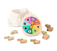 Wooden Educational Toys, Dinosaur Shape Matching Game, Fine Motor Skill Toy, Turntable Puzzle, Ideal for Hand-Eye Coordination, Preschool, Classroom, Kids and Learning Play