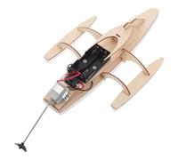 Wooden Electric Boat Model Kit - DIY Puzzle Toy, Challenging Build