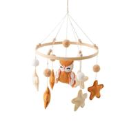 Wooden Felt Stars and Owls Crib Mobile for Nursery and Sleep Soother