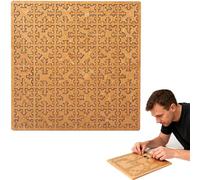 Wooden Fractal Tray Puzzles - Adult Educational Toy, Hard Irregular Jigsaw Fractal Puzzle Challenge, Thinking Challenging Irregular Jigsaw with Frame (B)