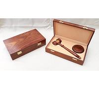 Wooden Gavel Judge's Personalized Gavel Premium Handcrafted Justice Gavels Wooden Gavel And Sound Block For Lawyers And Courtroom Judges By PRIME CRAFTS. (With Cream Box)