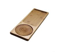 Wooden Gongfu Tea Tray 34cm Drainage Storage(S) | Solid wood build, water storage, smooth finish, 34cm size, pour ideal for gongfu brewing