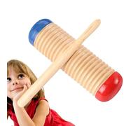 Wooden Guiro Stick - Wood, 14cm, Small Guiro Instrument, Drop Resistant Design | Percussion Rhythm Toy, Tone Block Rasp for Kids, Music Education, Early Learning, Fun Play, Coordination Development