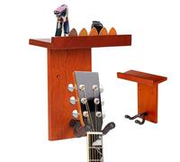 Wooden Guitar Hook - 9,5 x 3,9 x 8,5 in Guitar Wall Mount | Guitars WallMount | Pick Holder Attached Guitars Hanger Wall Mount | String Instrument Storage Wooden Organizer