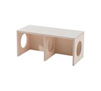 Wooden Hamster Hide Habitat | 2-Chamber Hamster Hide Habitat | Wooden Hamster Tunnel | Small Animal Maze | Hamster House | Provides A Natural and Cozy Hiding Place for Hamsters