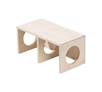 Wooden Hamster Hide Habitat | 2-Chamber Hamster Hide Habitat | Wooden Hamster Tunnel | Small Animal Maze | Hamster House | Provides A Natural and Cozy Hiding Place for Hamsters