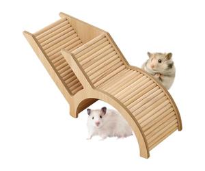 Wooden Hamster Hideouts - 31,6 x 10,5 x 14,5 cm Hamster Tunnel Hideouts For Small Pets | Playground Burrow Tunnel Ladder | Wooden Small Animals Playpen For Pets, Gerbils, And Hedgehogs