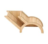 Wooden Hamster Hideouts, Playground Burrow Tunnel, Climbing Ladder with Natural Wood Finish, Fun Exercise Activity Center, 12.44x4.13x5.71 inches for Gerbils, Hedgehogs, Small Pets