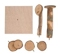 Wooden Hamster Platform Toy, Hamster Playground Stand with Rotating Ladder, Genuine Applewood Material, Suitable for Small Pets to Climb and Play, Helps Relieve Boredom and Stress