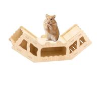 Wooden Hamster Tunnel Natural Wooden Hollow Exploring Toy