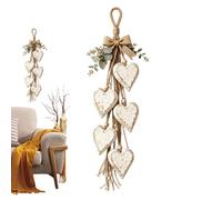 Wooden Heart Shaped Ornaments - Natural Wooden Handmade Pendant