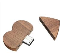 Wooden Heart USB 3.0 Flash Drive 32GB USB 3.0 Flash Drive Gift Super Speed Wooden Memory Stick for Birthday Anniversary Wedding (Only contains one USB Flash Drive)