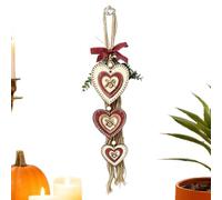 Wooden Heart Wall Decor, Rustic Hangable Heart Decoration