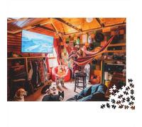 Wooden House 1000 Pièces Puzzle Recyclable Paper Maximalism Puzzle for Adultees Amusant Present & Activity for Home Excellente Idée de Cadeau for Men 70x50cm/1000Ps
