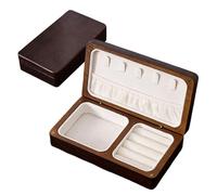 Wooden Jewelry Box - Solid Wood, Vintage Box, Portable Case | Design élégant, Accessory Organizer, Rings Earrings Bracelets Necklaces For Women, Kids, Family, Friends, Home, Desk, Table, Dresser