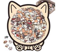 Wooden Jigsaw Puzzle - Decorative Collectible Cute Design | Precision Cut Educational Puzzle Toy For Kids And Adults | Interactive Brain Teaser Activity For Boys Girls Teens Collectors Kindergarten Bi
