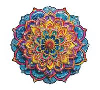 Wooden Jigsaw Puzzle en bois en forme de fleur | Unique Animal Piece Puzzles, Fine Motor Skills Learning Toy For Friends, Family, Children, Educational Play, Home Activity, Gift, Brain Development