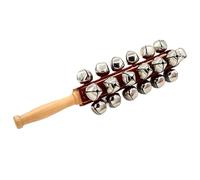 Wooden Jingle Bell Instrument with Handle | Percussion Rattle with Wooden Handle For Home, School, or Early Music Education, Ideal for Children's Learning, Teaching Aids, and Interactive Music