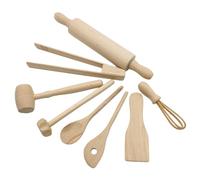 Wooden Kids Baking Set - Complete Cooking Pastry Kit, Realistic Beginner Kitchen Supplies, Educational Cooking Play Equipment, Ages 6+ Learning Gift | Hands on Skill Development, Kitchen Confidence