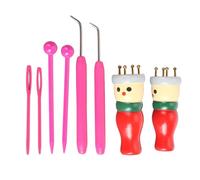 Wooden Knit Spool, Spool Knitting Dolls Multipurpose DIY Hand Crafted Fun Innovative Wooden Knitting Dolls Kit with Needle Knittings for Kids Beginners
