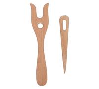 Wooden Knitting Fork | Decorative Big Eye Needle Set | Knitting Accessories, Braid Tool, Sewing Lucet Braiding Fork Crochet Hooks Knitting Fork Kit Woven Needles Kit for Knitting Crafts