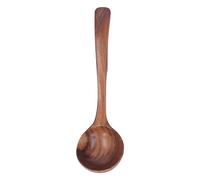 Wooden Ladle Spoon for Soup, Solid Wood Serving Ladle, Heat Resistant Kitchen Utensil with Ergonomic Curved Handle, Eco Friendly Wooden Spoon for Home Hotel Cooking and Non Stick C (Tapez 1)
