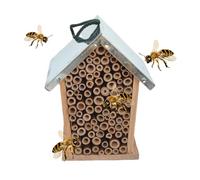 Wooden Ladybug Habitat, Lacewing Nesting Box, Ventilated Design, Safe Shelter for Beneficial, Hanging Garden Decor, Great for Farms, Greenhouses, and Flower Beds