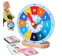 Wooden Learning Clock for Kids Portable Educational Fun Kids Learning Toy