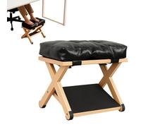 Wooden Leg Rest Stool - Smalted Ergonomic Footrest, Double Layer Under Desk, Support | Fatigue Comfortable Office Home Under Desk Leg Rest Support Tool, Chair Daily